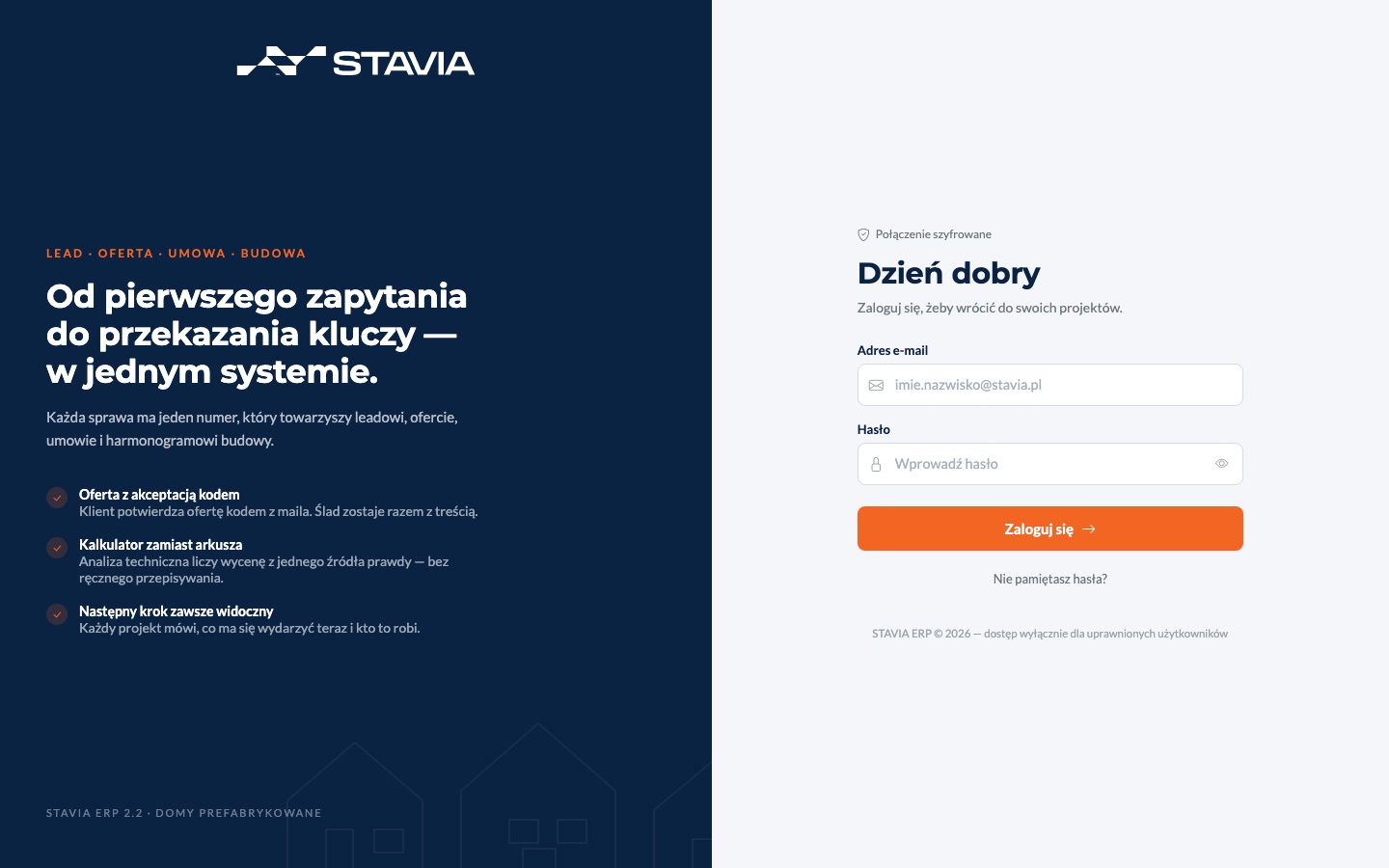 System ERP dla STAVIA